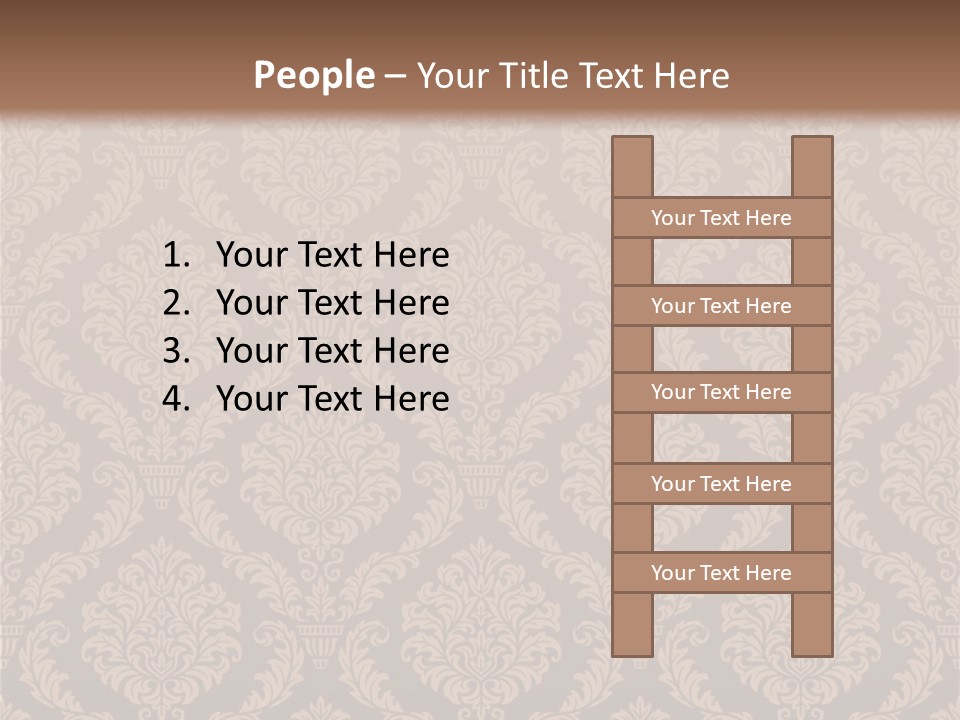 Foliage Outline Pattern PowerPoint Template