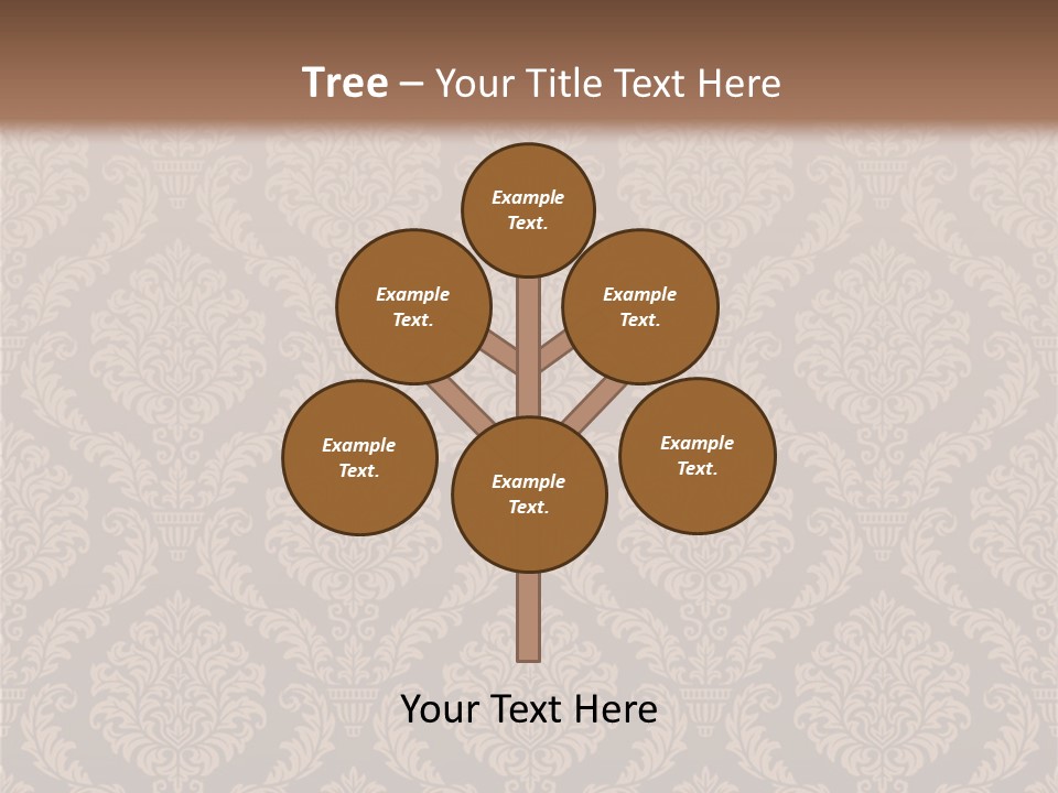 Foliage Outline Pattern PowerPoint Template