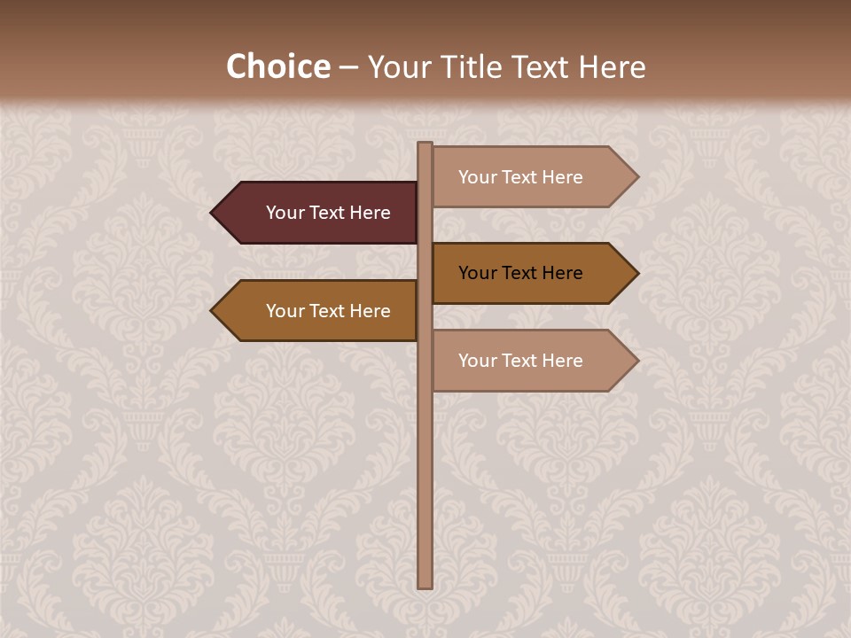 Foliage Outline Pattern PowerPoint Template