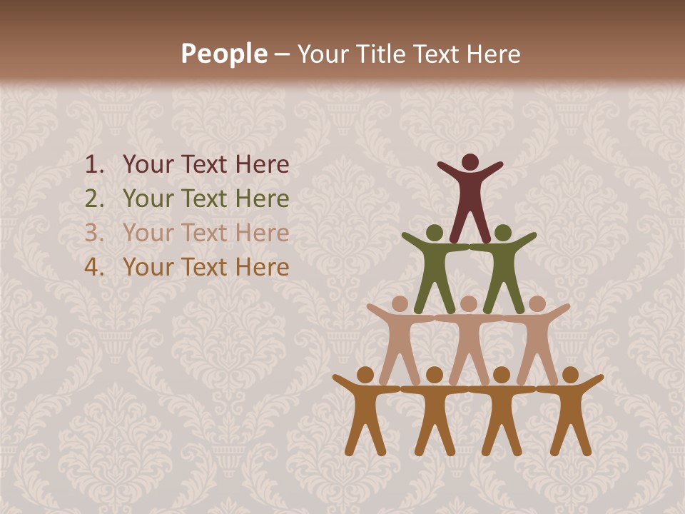 Foliage Outline Pattern PowerPoint Template