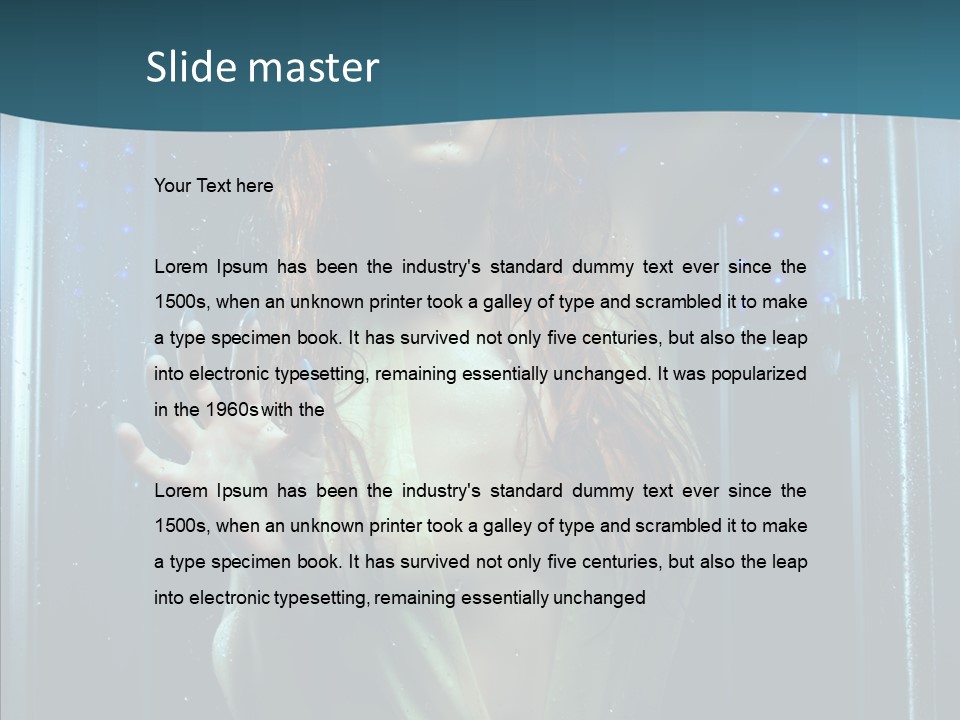 Cold Attractive Swimsuit PowerPoint Template