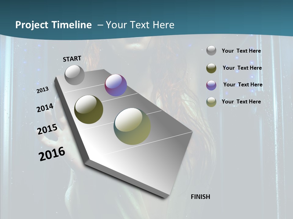 Cold Attractive Swimsuit PowerPoint Template