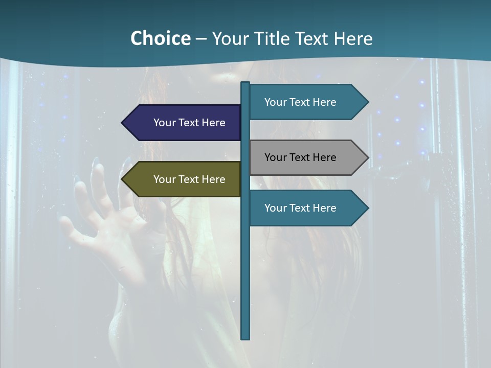 Cold Attractive Swimsuit PowerPoint Template