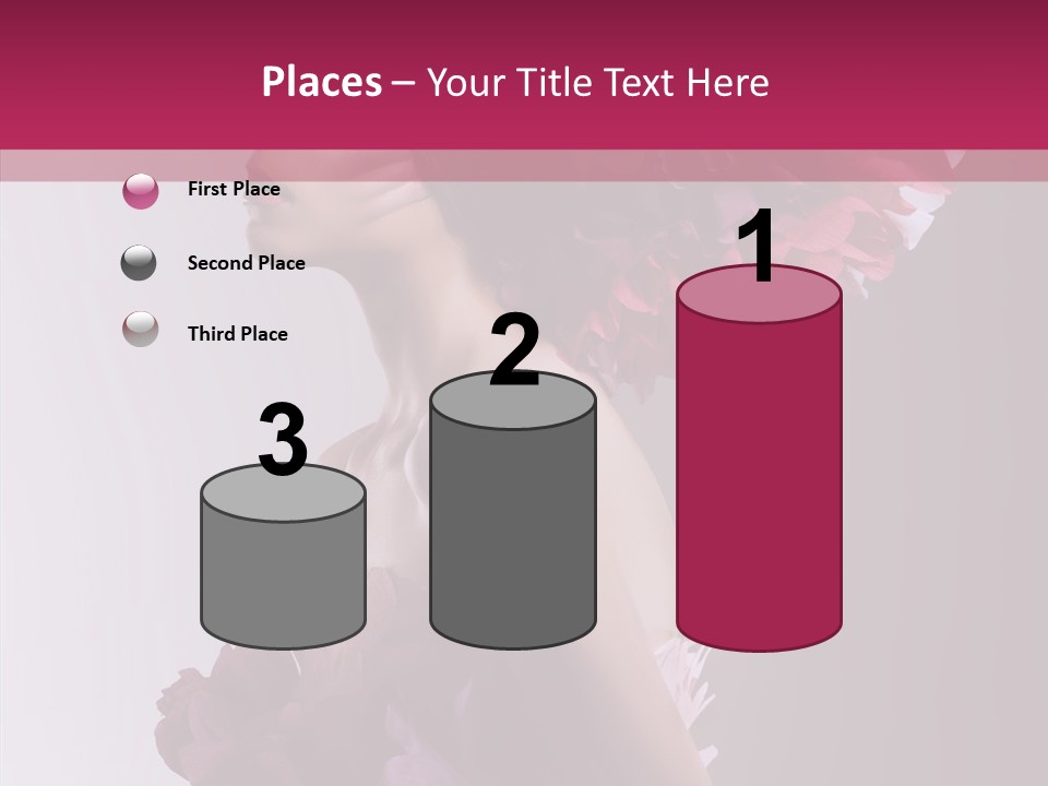 Beautiful Magenta Image PowerPoint Template