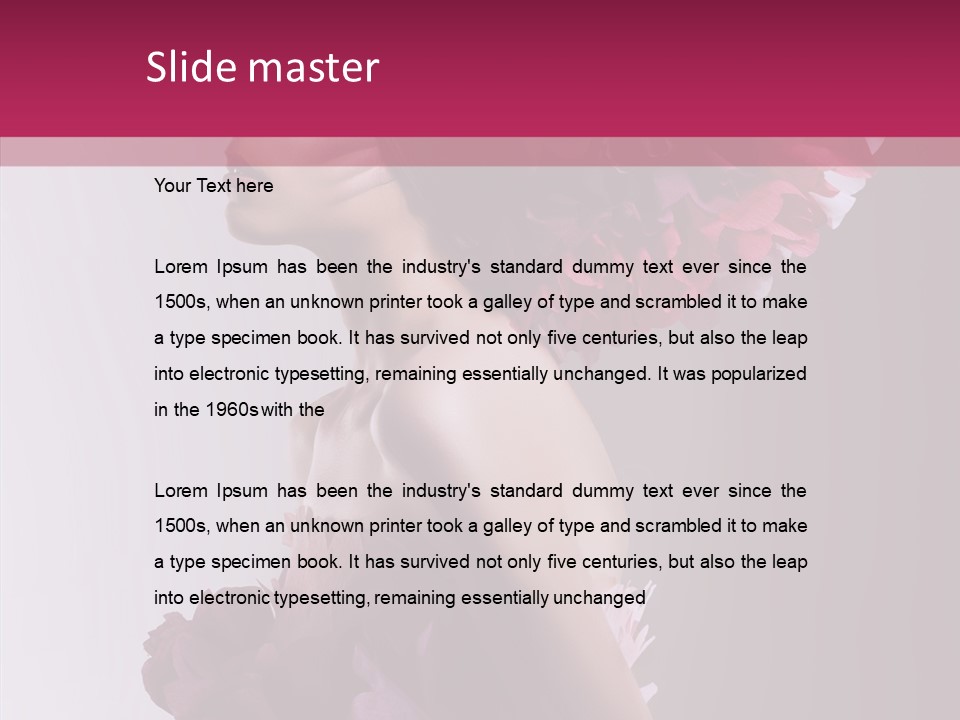 Beautiful Magenta Image PowerPoint Template