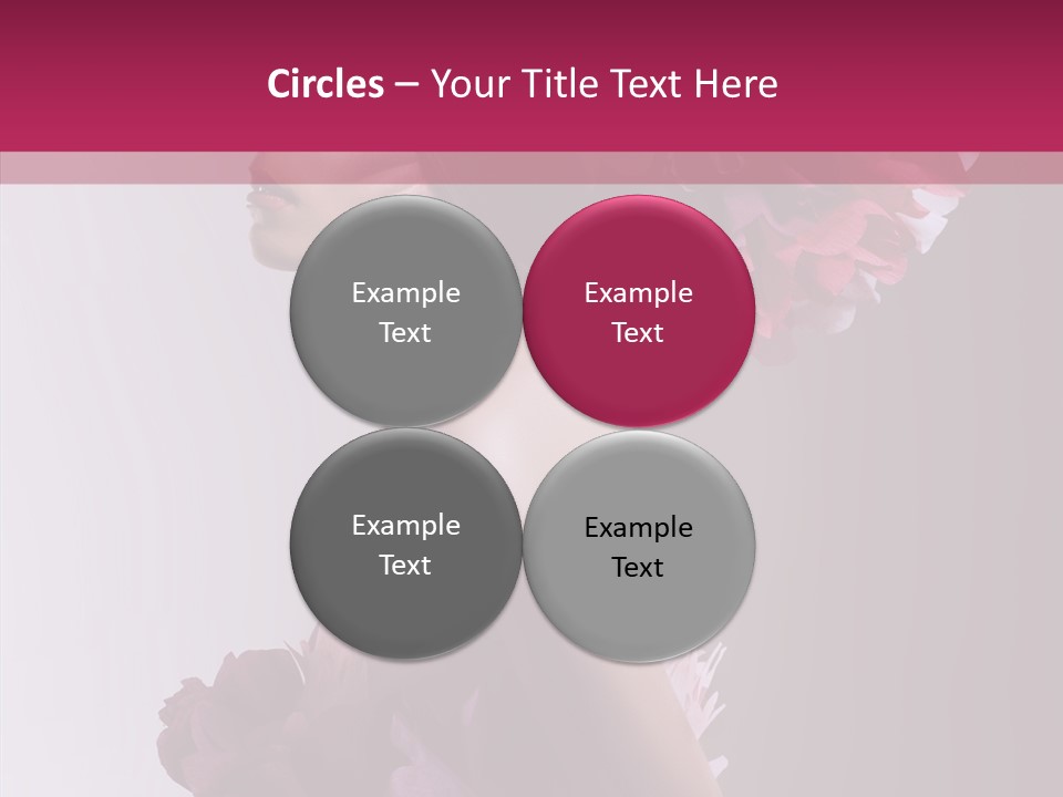 Beautiful Magenta Image PowerPoint Template