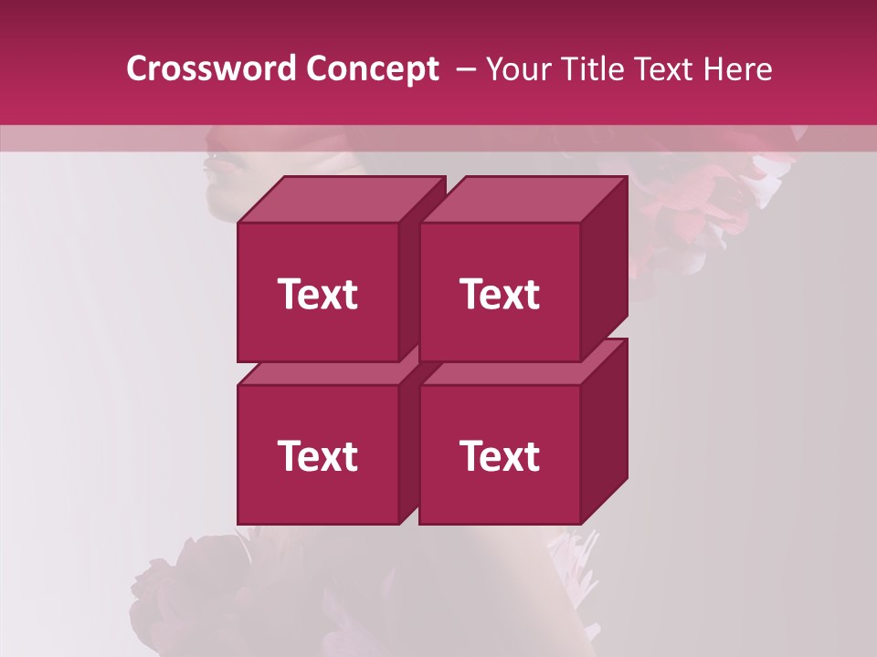 Beautiful Magenta Image PowerPoint Template