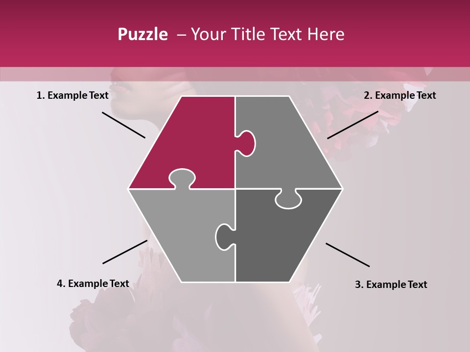 Beautiful Magenta Image PowerPoint Template