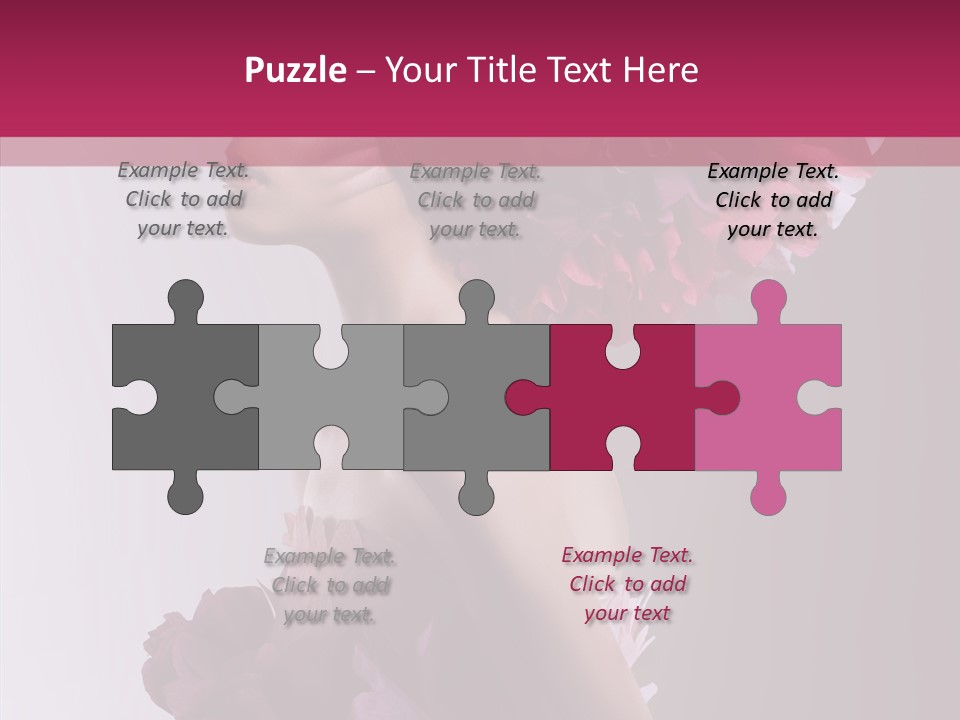 Beautiful Magenta Image PowerPoint Template