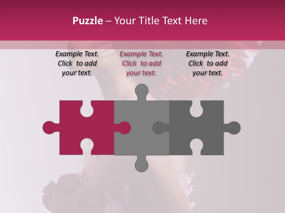Beautiful Magenta Image PowerPoint Template
