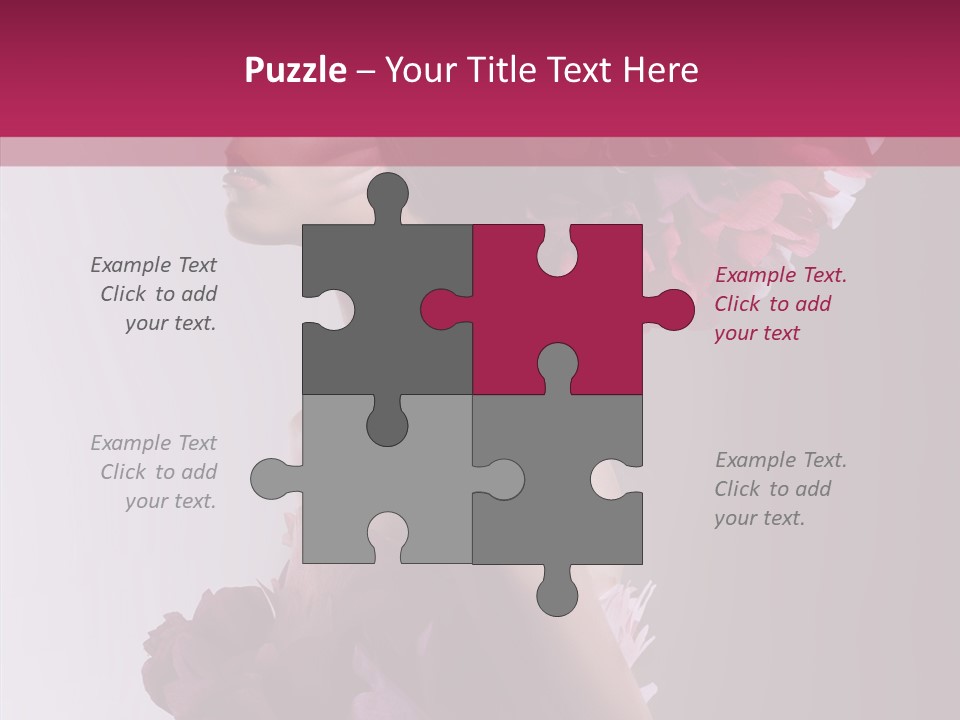 Beautiful Magenta Image PowerPoint Template