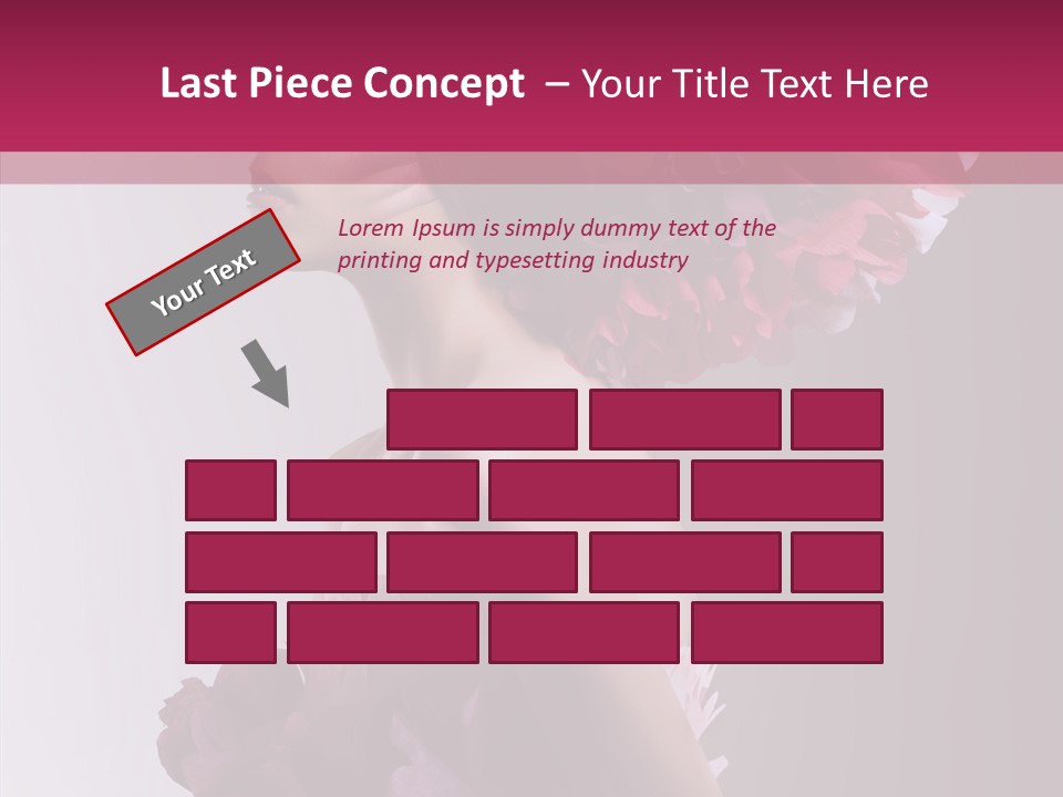 Beautiful Magenta Image PowerPoint Template
