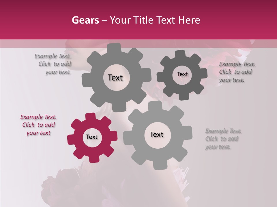 Beautiful Magenta Image PowerPoint Template