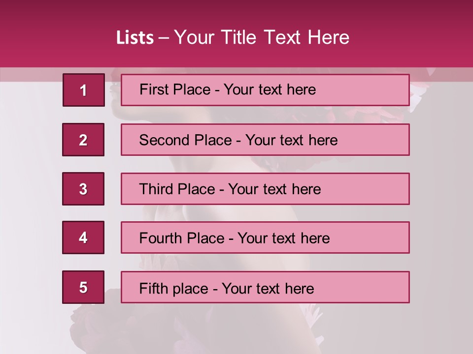 Beautiful Magenta Image PowerPoint Template