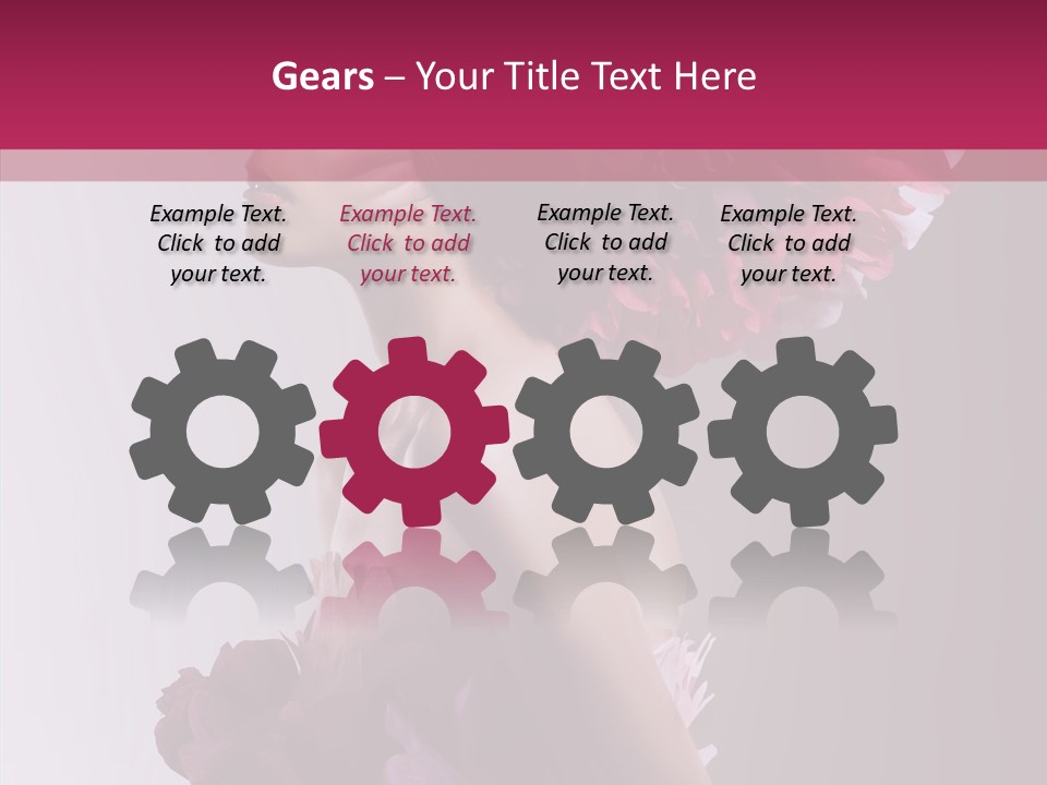 Beautiful Magenta Image PowerPoint Template