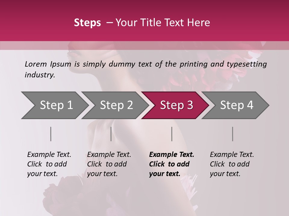 Beautiful Magenta Image PowerPoint Template