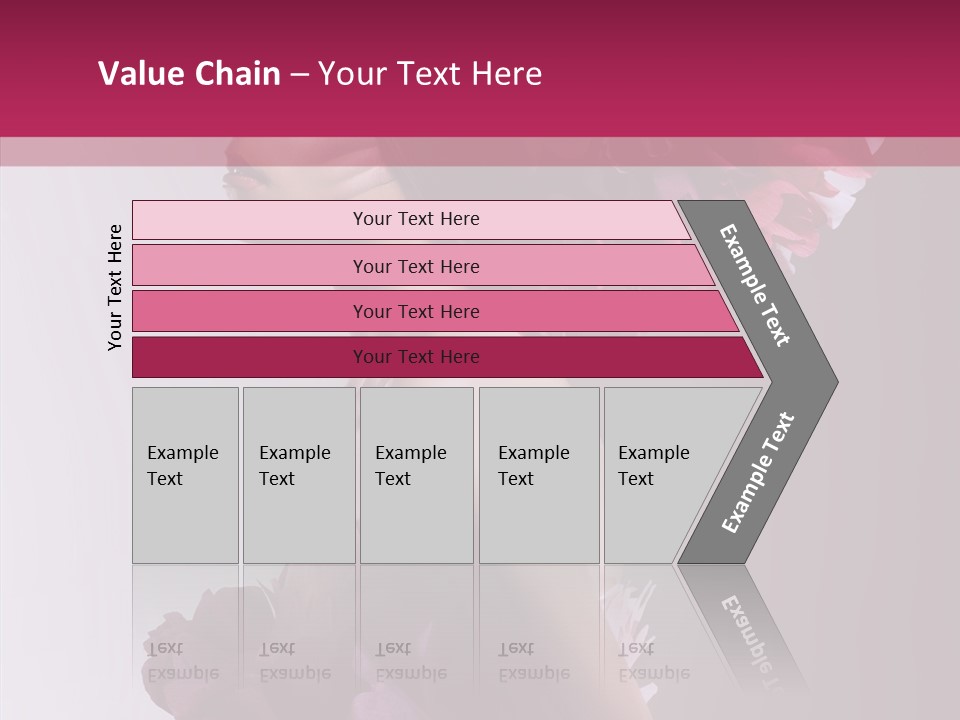 Beautiful Magenta Image PowerPoint Template