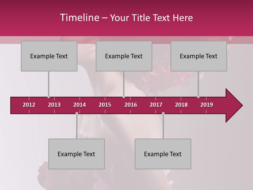 Beautiful Magenta Image PowerPoint Template