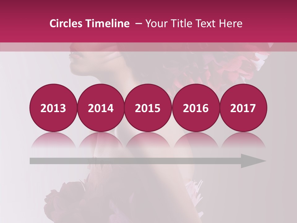 Beautiful Magenta Image PowerPoint Template