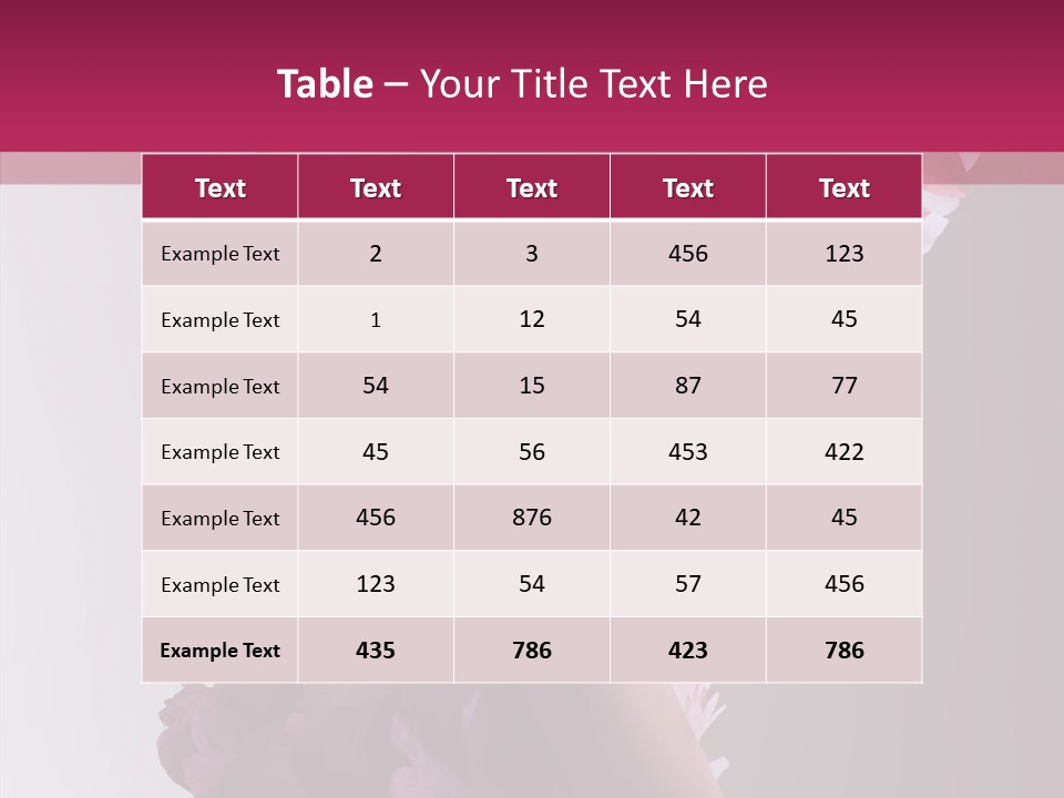 Beautiful Magenta Image PowerPoint Template