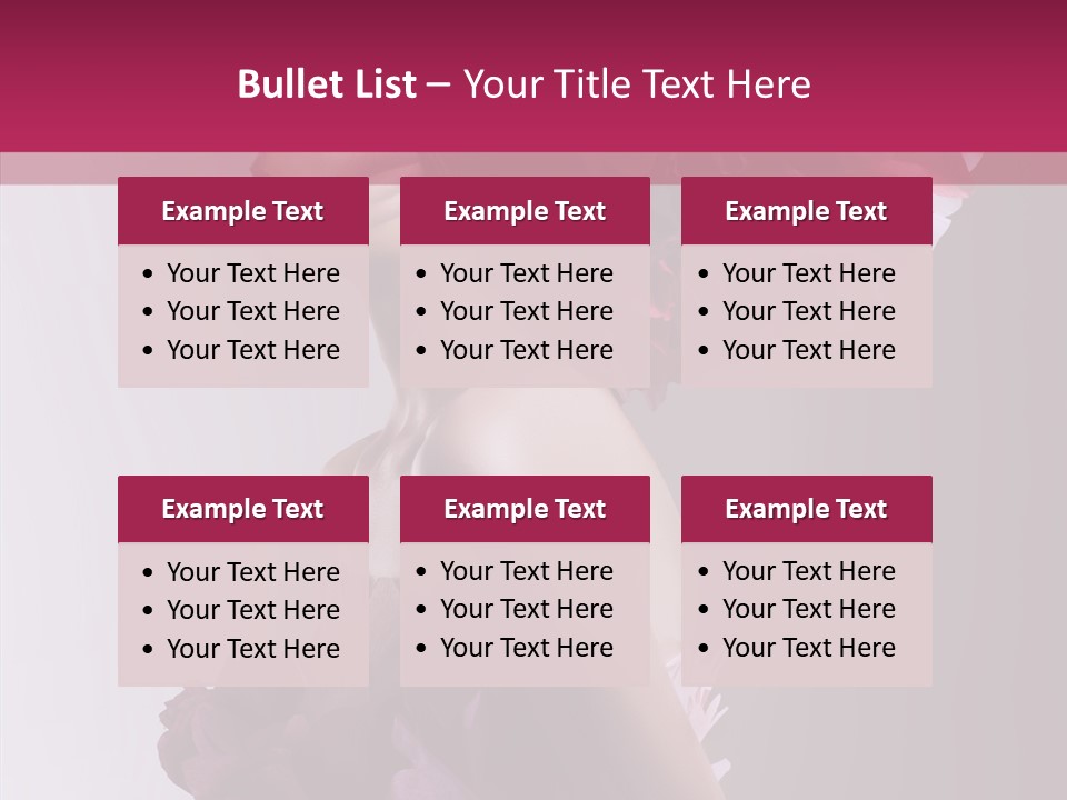 Beautiful Magenta Image PowerPoint Template