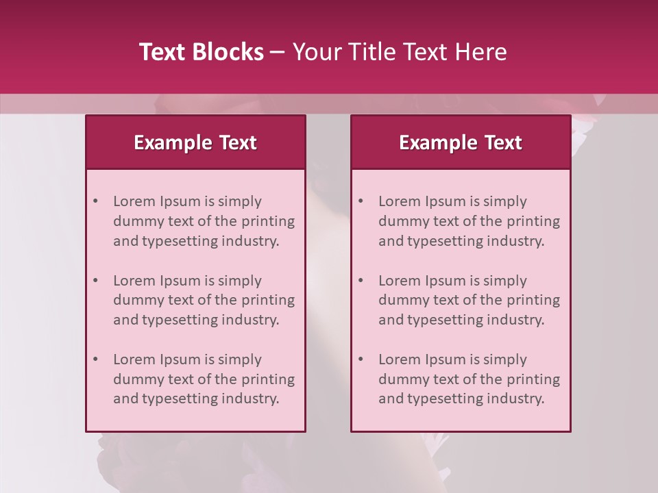 Beautiful Magenta Image PowerPoint Template