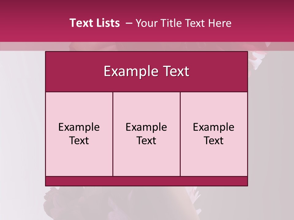 Beautiful Magenta Image PowerPoint Template