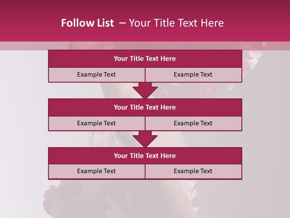 Beautiful Magenta Image PowerPoint Template