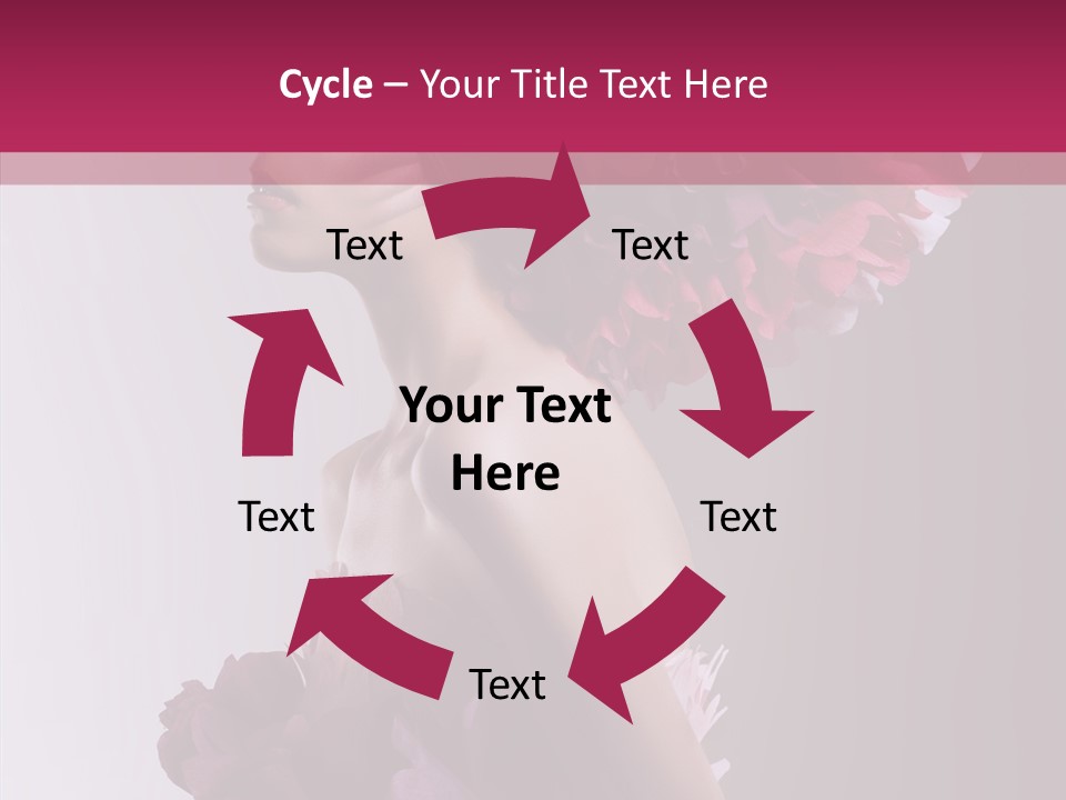 Beautiful Magenta Image PowerPoint Template