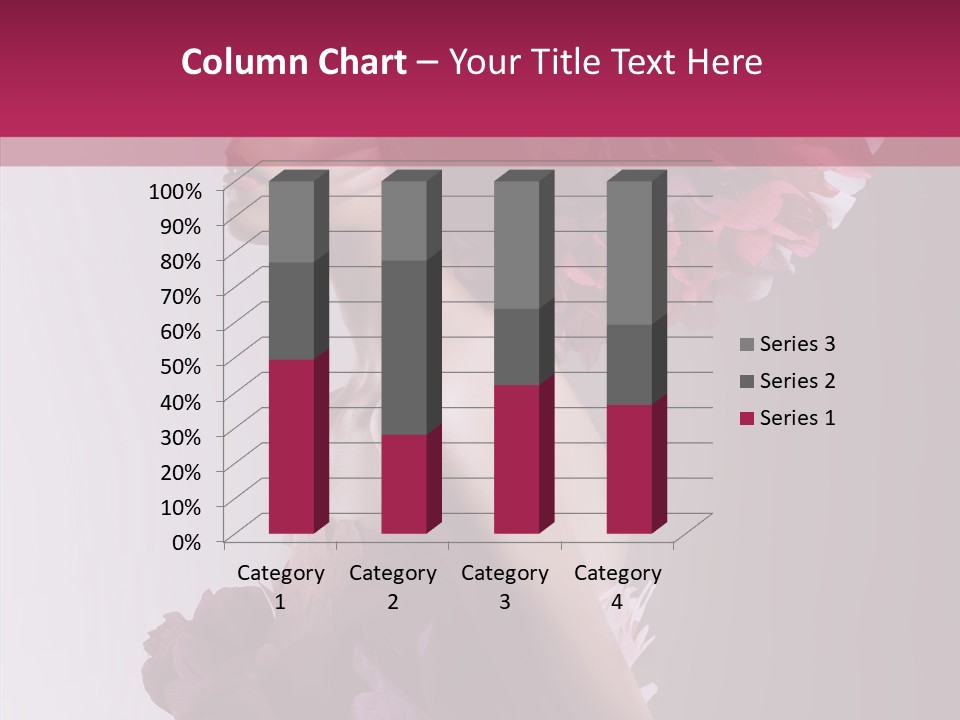 Beautiful Magenta Image PowerPoint Template
