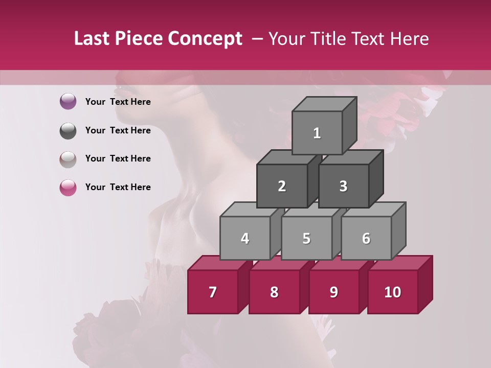 Beautiful Magenta Image PowerPoint Template