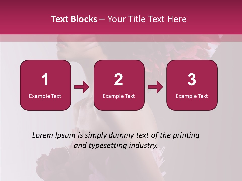 Beautiful Magenta Image PowerPoint Template