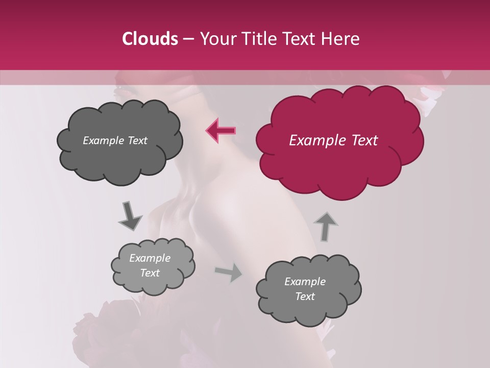 Beautiful Magenta Image PowerPoint Template