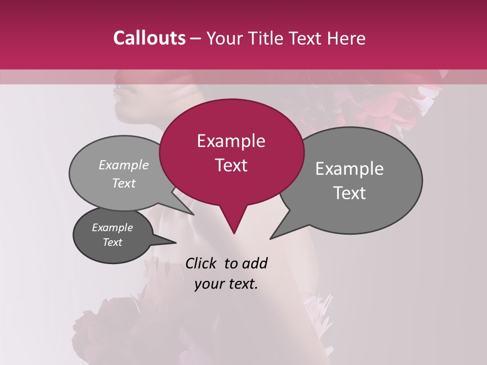 Beautiful Magenta Image PowerPoint Template