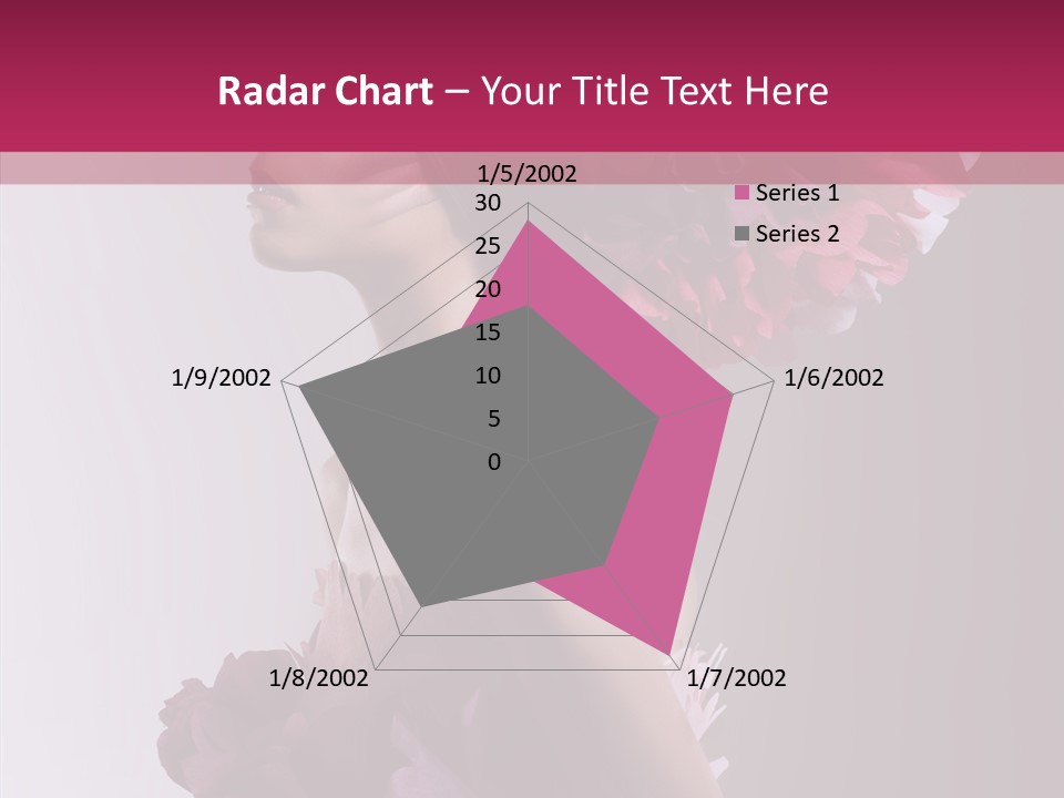 Beautiful Magenta Image PowerPoint Template