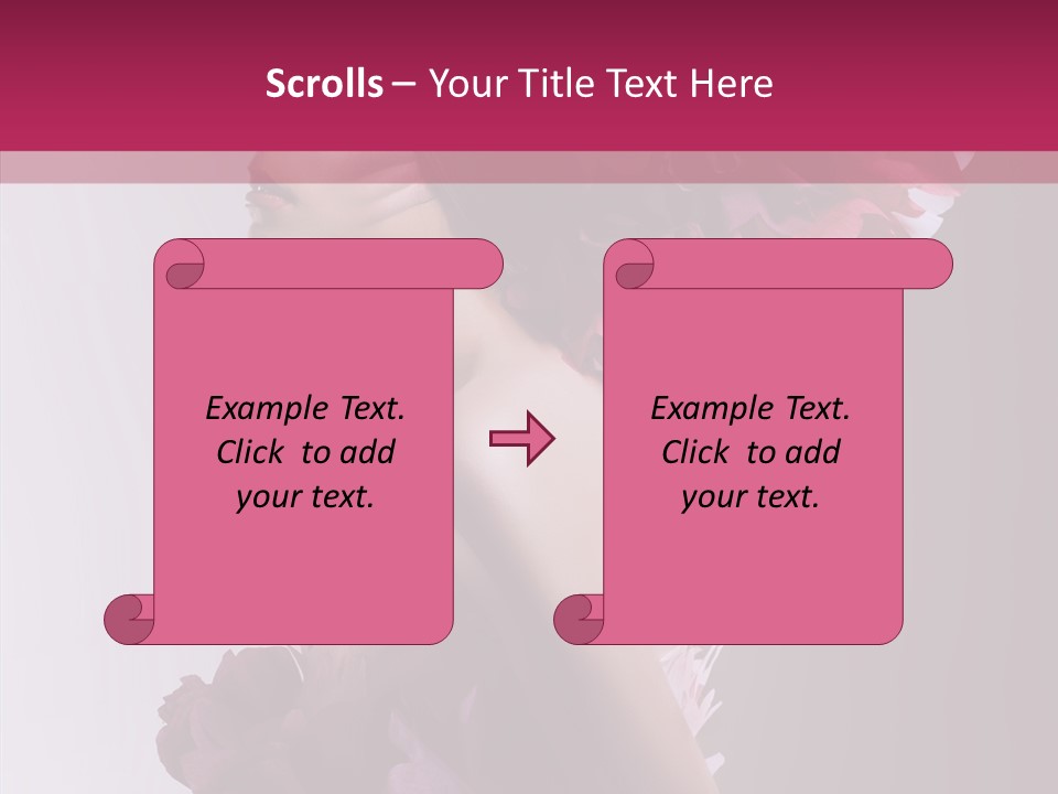 Beautiful Magenta Image PowerPoint Template