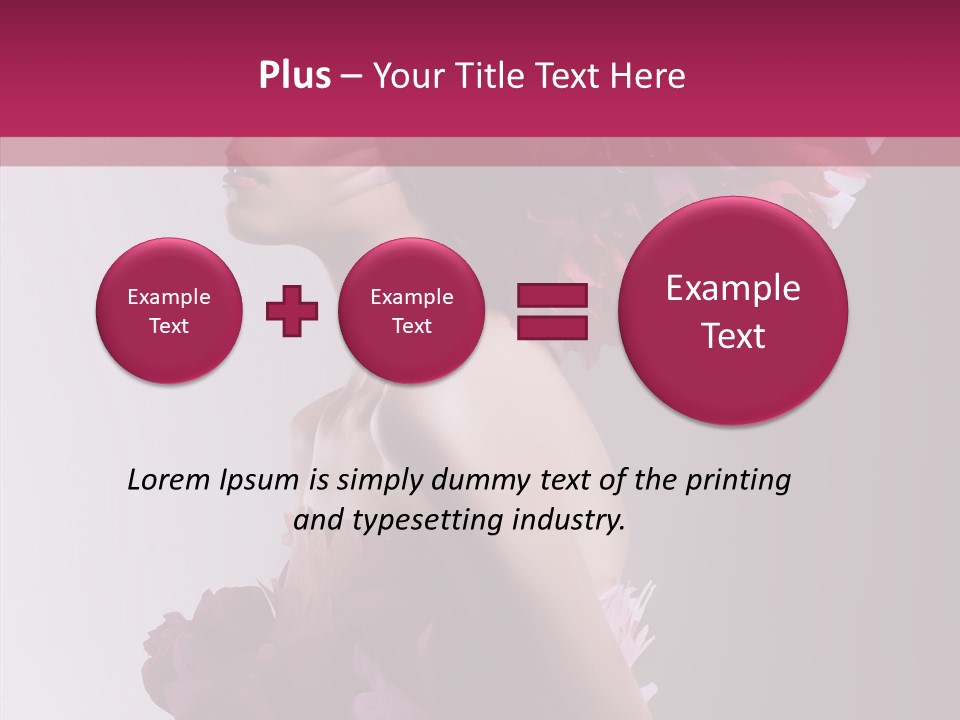 Beautiful Magenta Image PowerPoint Template