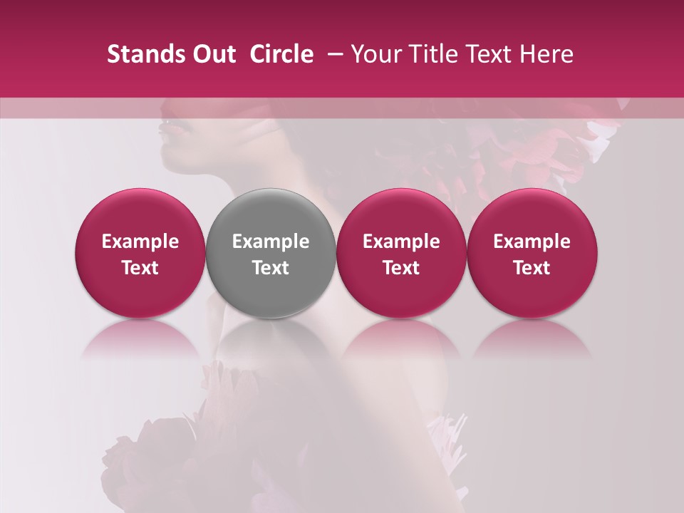 Beautiful Magenta Image PowerPoint Template