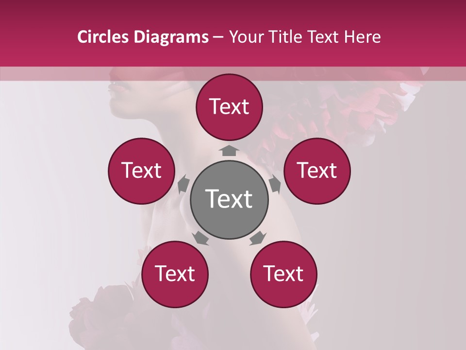 Beautiful Magenta Image PowerPoint Template