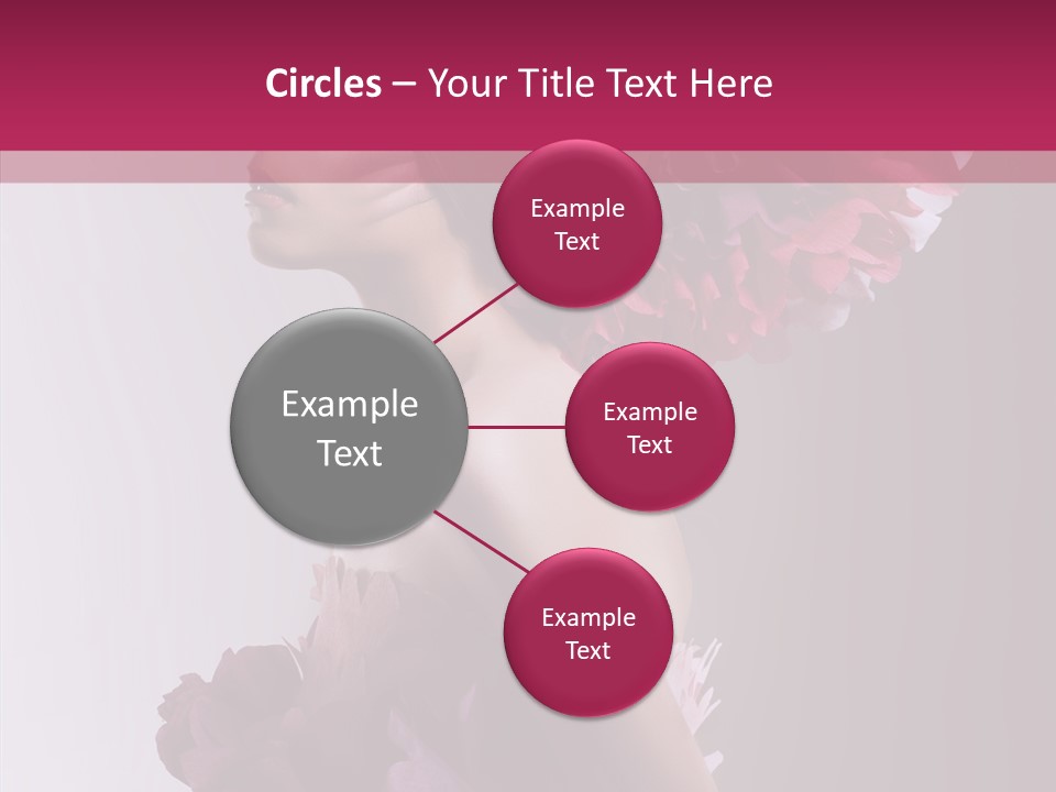 Beautiful Magenta Image PowerPoint Template