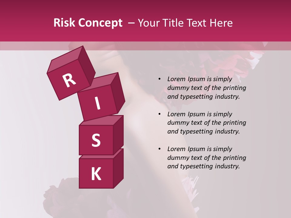 Beautiful Magenta Image PowerPoint Template