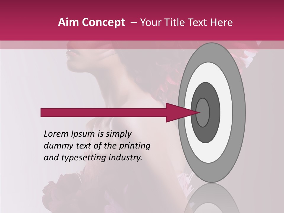 Beautiful Magenta Image PowerPoint Template