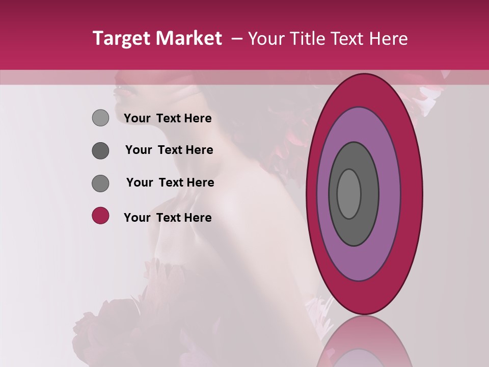 Beautiful Magenta Image PowerPoint Template