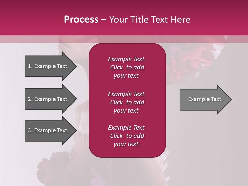 Beautiful Magenta Image PowerPoint Template