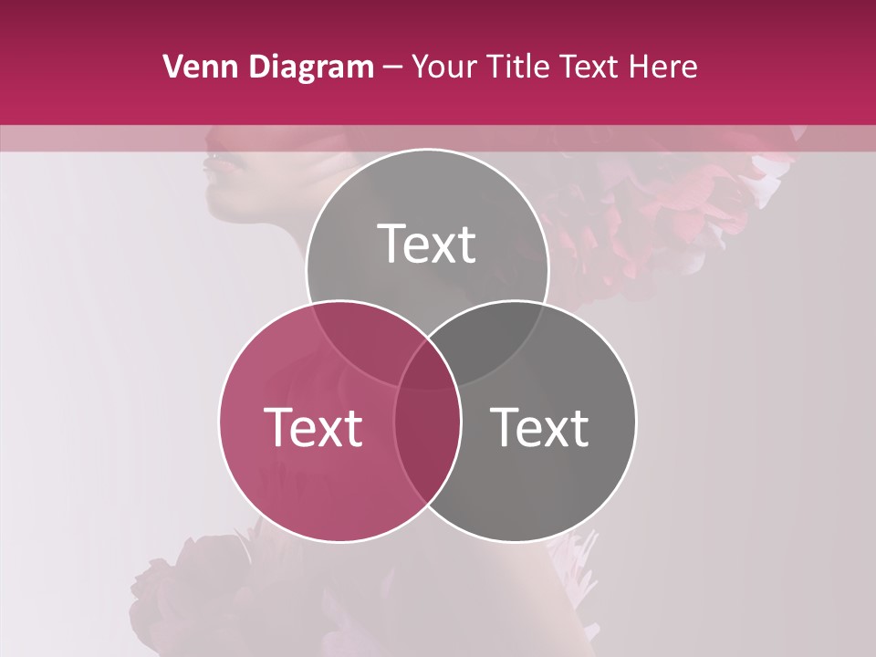 Beautiful Magenta Image PowerPoint Template