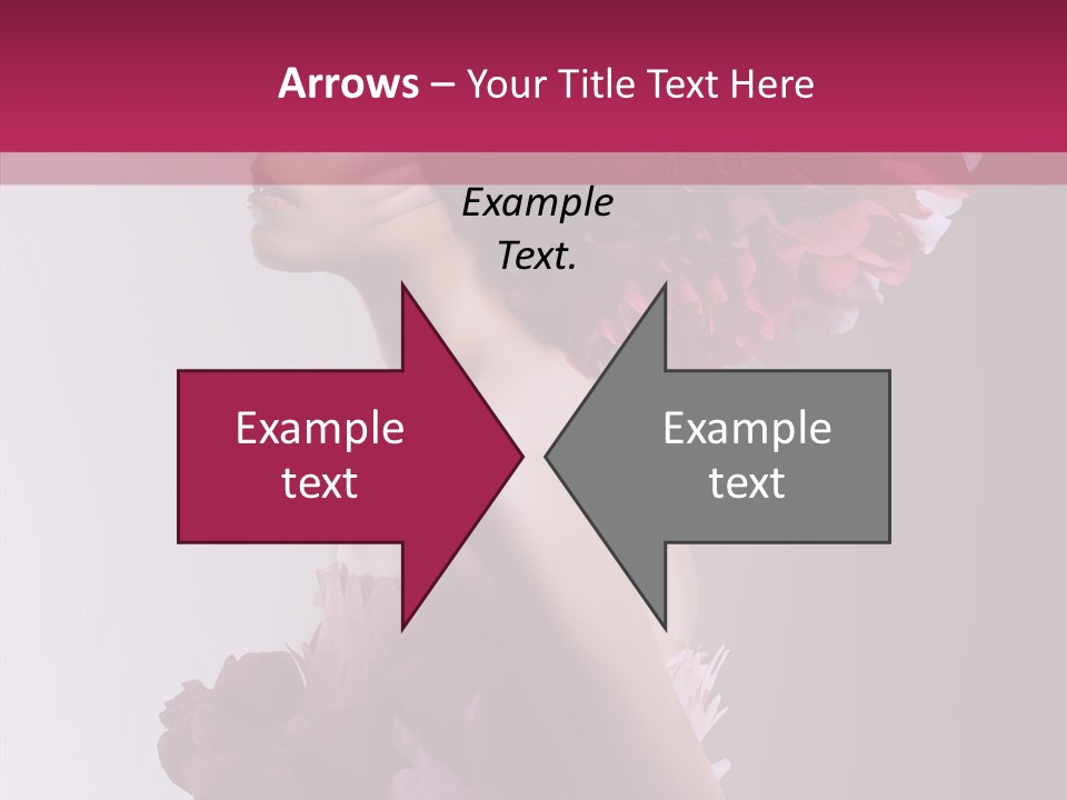 Beautiful Magenta Image PowerPoint Template