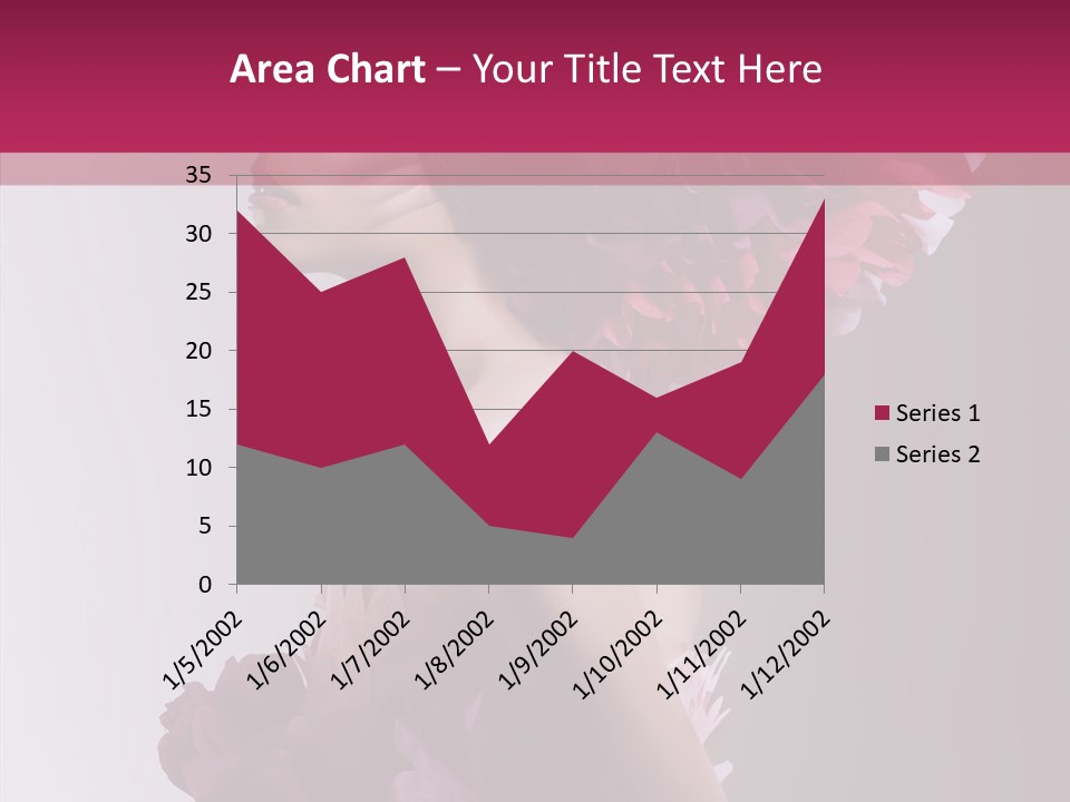 Beautiful Magenta Image PowerPoint Template