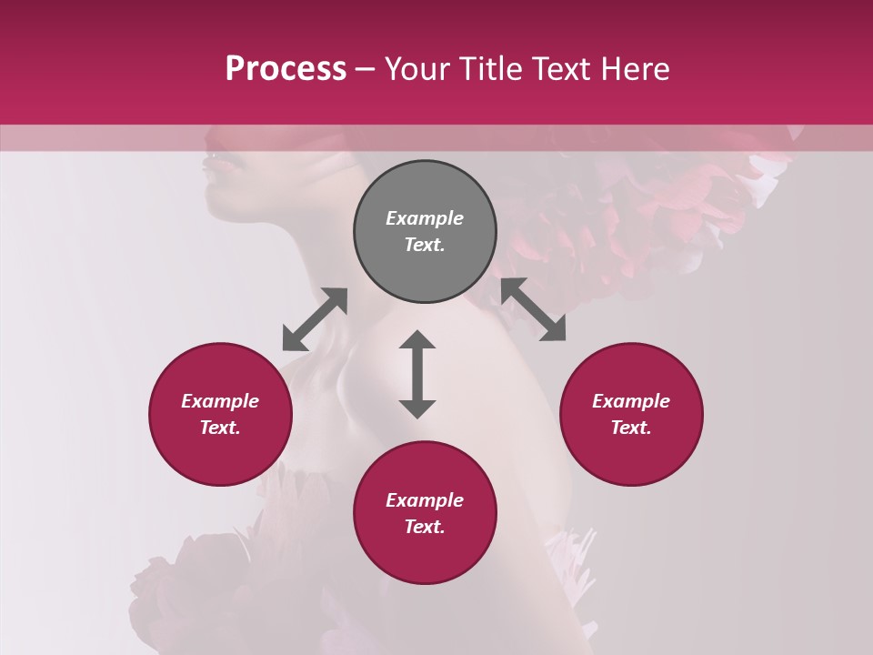 Beautiful Magenta Image PowerPoint Template