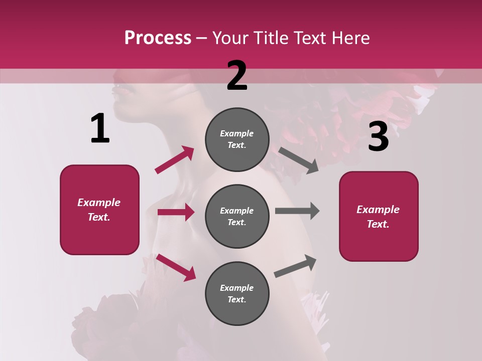 Beautiful Magenta Image PowerPoint Template