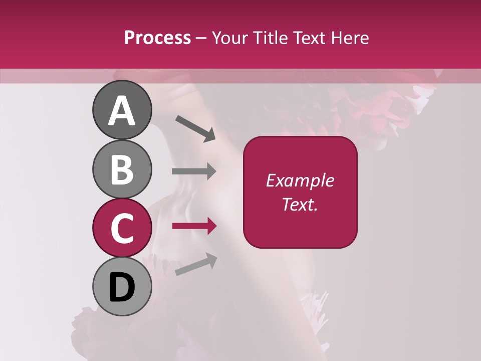 Beautiful Magenta Image PowerPoint Template